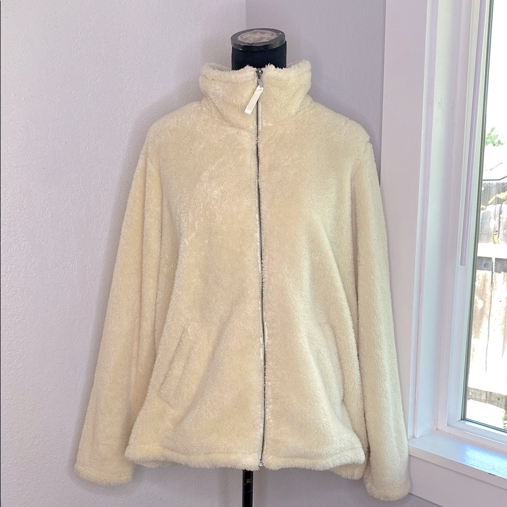 Torrid Off White Faux Fur Zip Jacket Plush Cozy Winter 3X